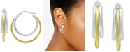 Giani Bernini Small Two-Tone Triple Hoop Earrings, 20mm, Created for Macy's